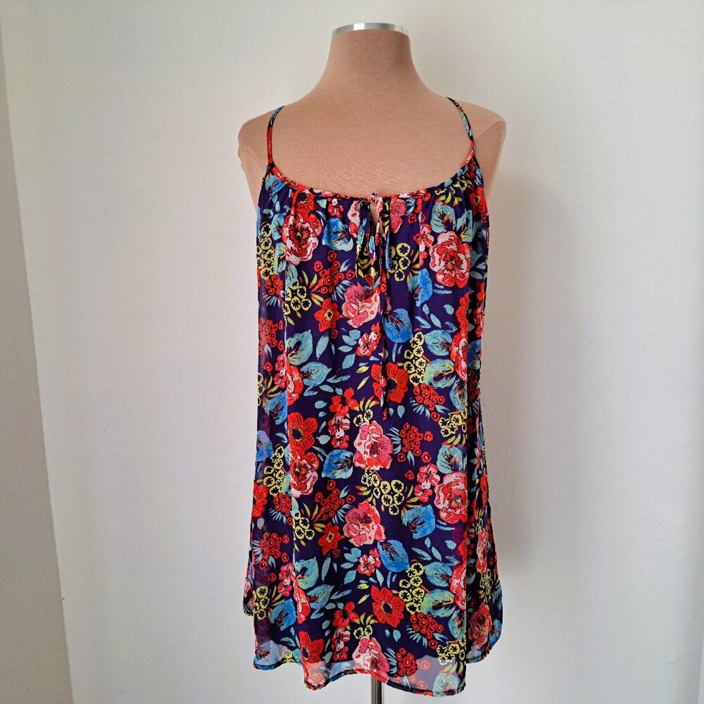 B Darlin Juniors Floral Mini Lining Dress Spaghetti Straps Only Measurements